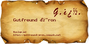 Gutfreund Áron névjegykártya